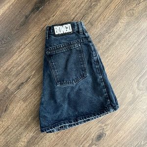 Bongo Blue Jeans Black High Rise Shorts